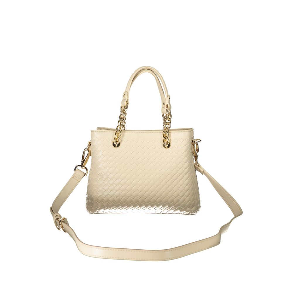 Mario Valentino Beige Polyurethane Damen Handtasche