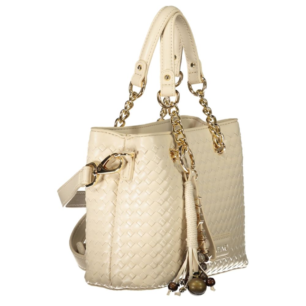 Mario Valentino Beige Polyurethane Damen Handtasche