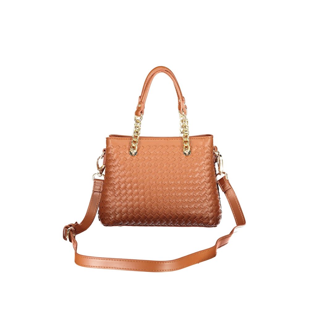 Mario Valentino Damen-Tasche aus braunem Polyurethan
