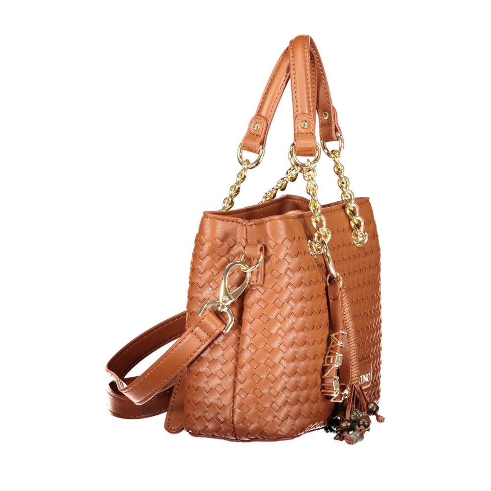 Mario Valentino Damen-Tasche aus braunem Polyurethan
