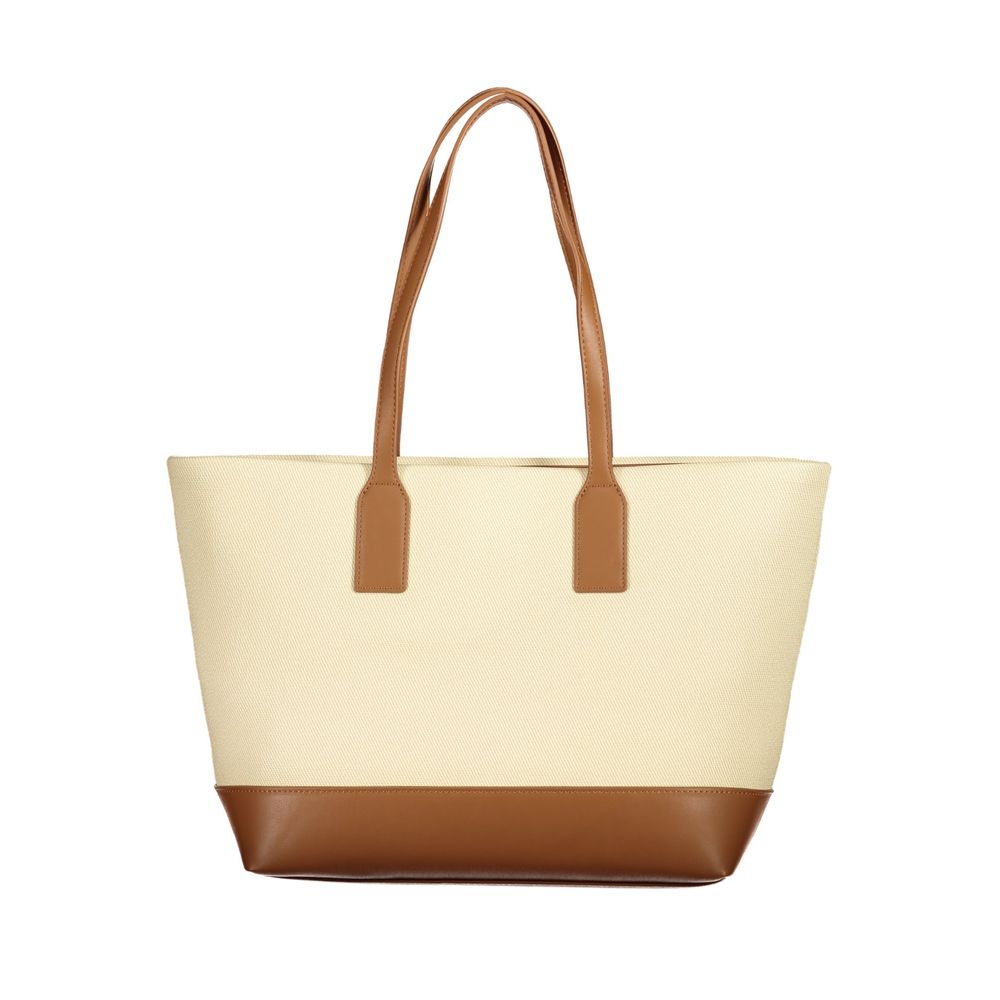 Mario Valentino Beige Polyurethane Damen Handtasche