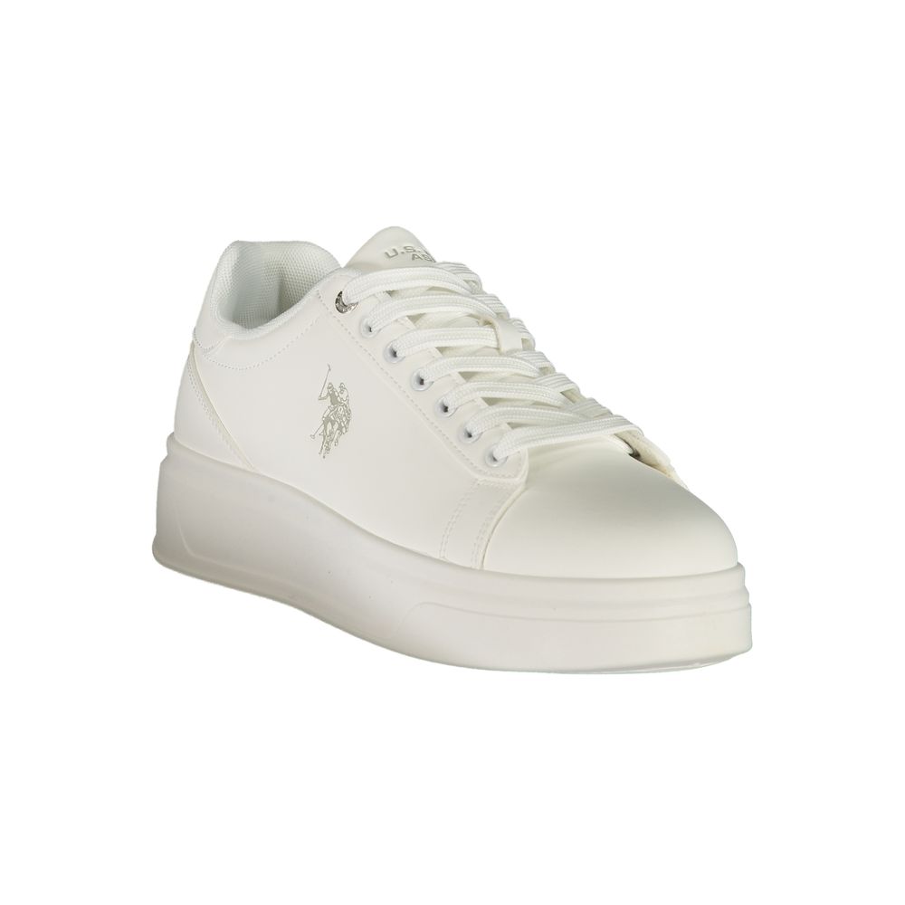 U.S. POLO ASSN. Weiße Sneaker aus Polyester im Athletic-Stil