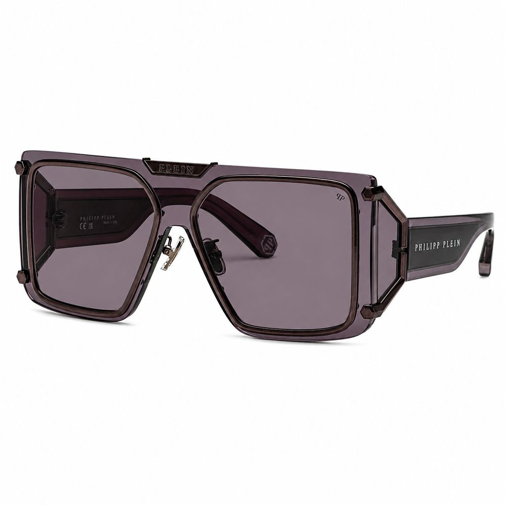 Philipp Plein Graue Sonnenbrille mit Einspritzung