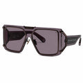 Philipp Plein Graue Sonnenbrille mit Einspritzung