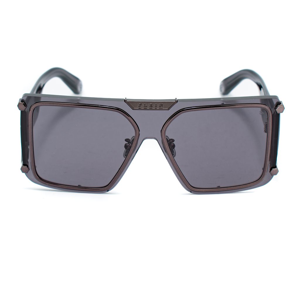 Philipp Plein Graue Sonnenbrille mit Einspritzung