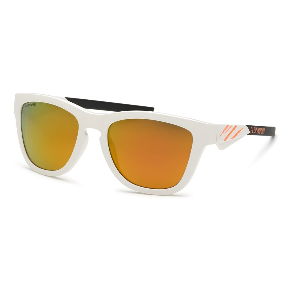 Plein Sport Weiße Sonnenbrille aus injected Material