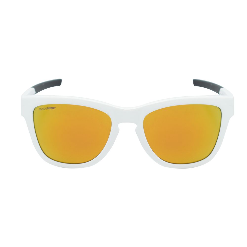 Plein Sport Weiße Sonnenbrille aus injected Material
