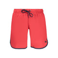 Norway 1963 Rosso Polyamid Badeshorts für Herren