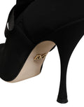 Dolce & Gabbana Schwarz Stiletto Heels Mid Calf Stiefel Schuhe