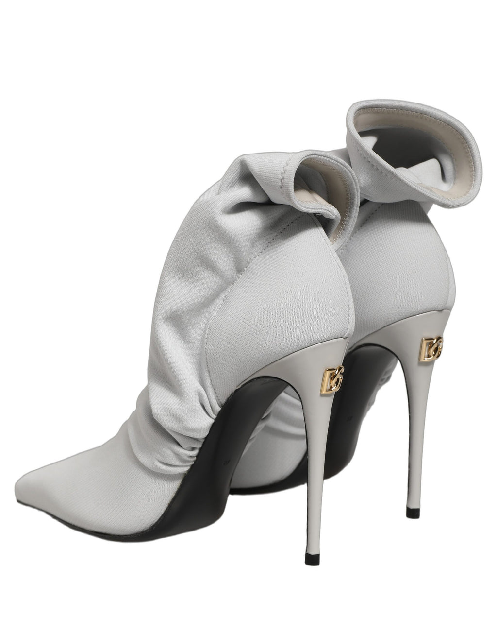 Dolce & Gabbana Graue Stretch-Socken-Stiefeletten