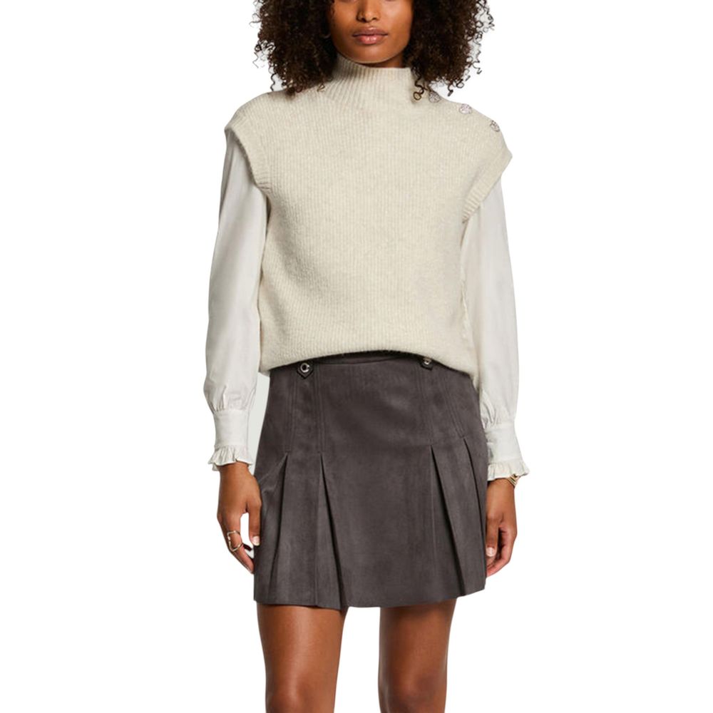 Morgan De Toi Beiger Pullover ohne Ärmel aus Polyester
