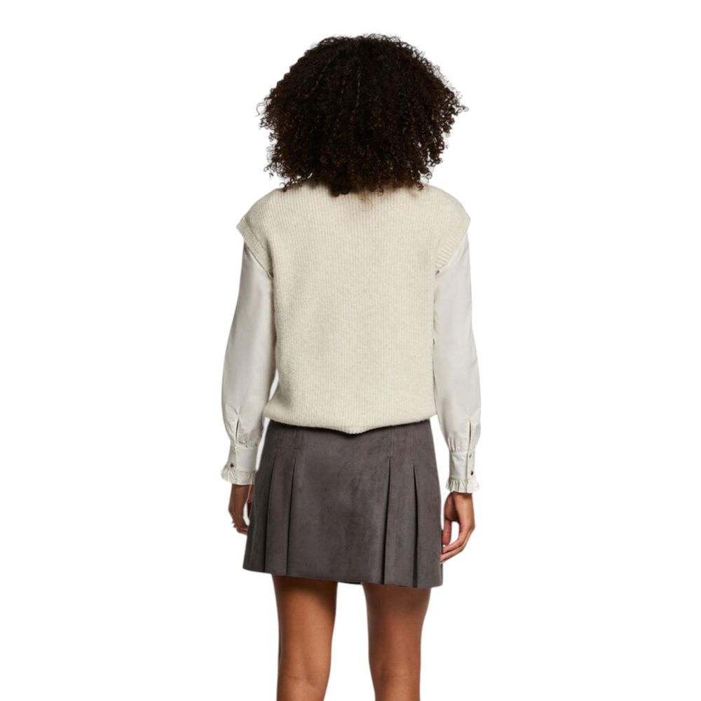 Morgan De Toi Beiger Pullover ohne Ärmel aus Polyester
