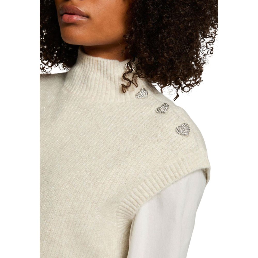 Morgan De Toi Beiger Pullover ohne Ärmel aus Polyester