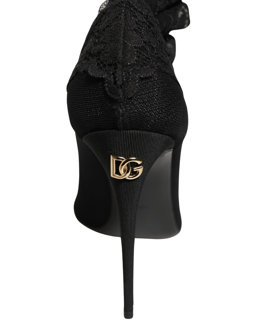 Dolce & Gabbana Schwarze Overknee-Socken-Pumps-Stiefel