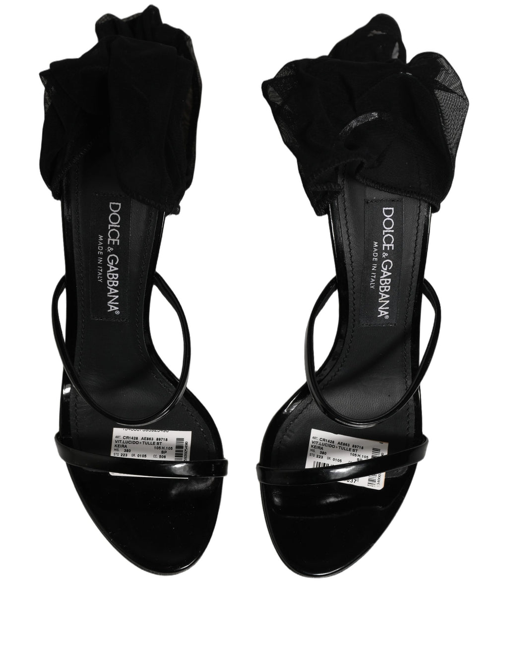 Dolce & Gabbana Stiletto-Sandalen-Socken-Kniehohe-Stiefel-Schwarz