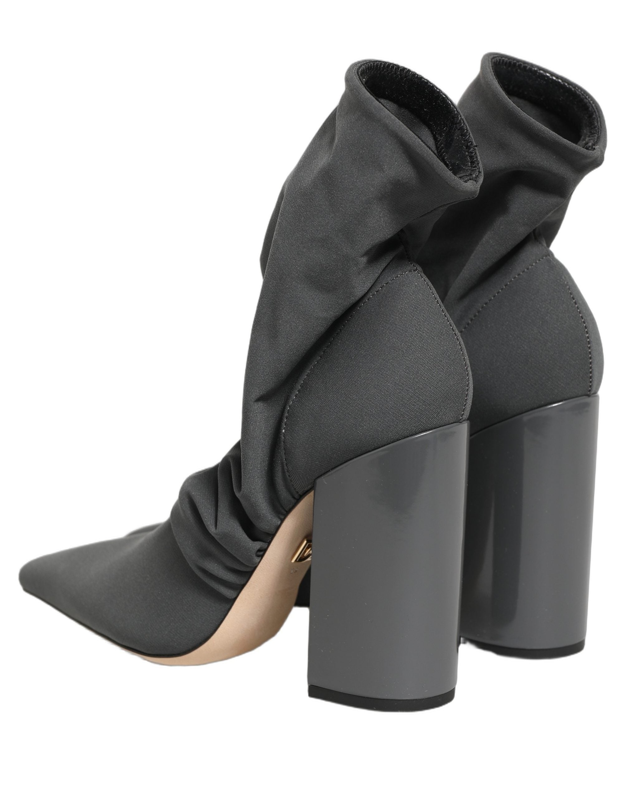 Dolce & Gabbana Graue Stretch-Socken-Stiefeletten