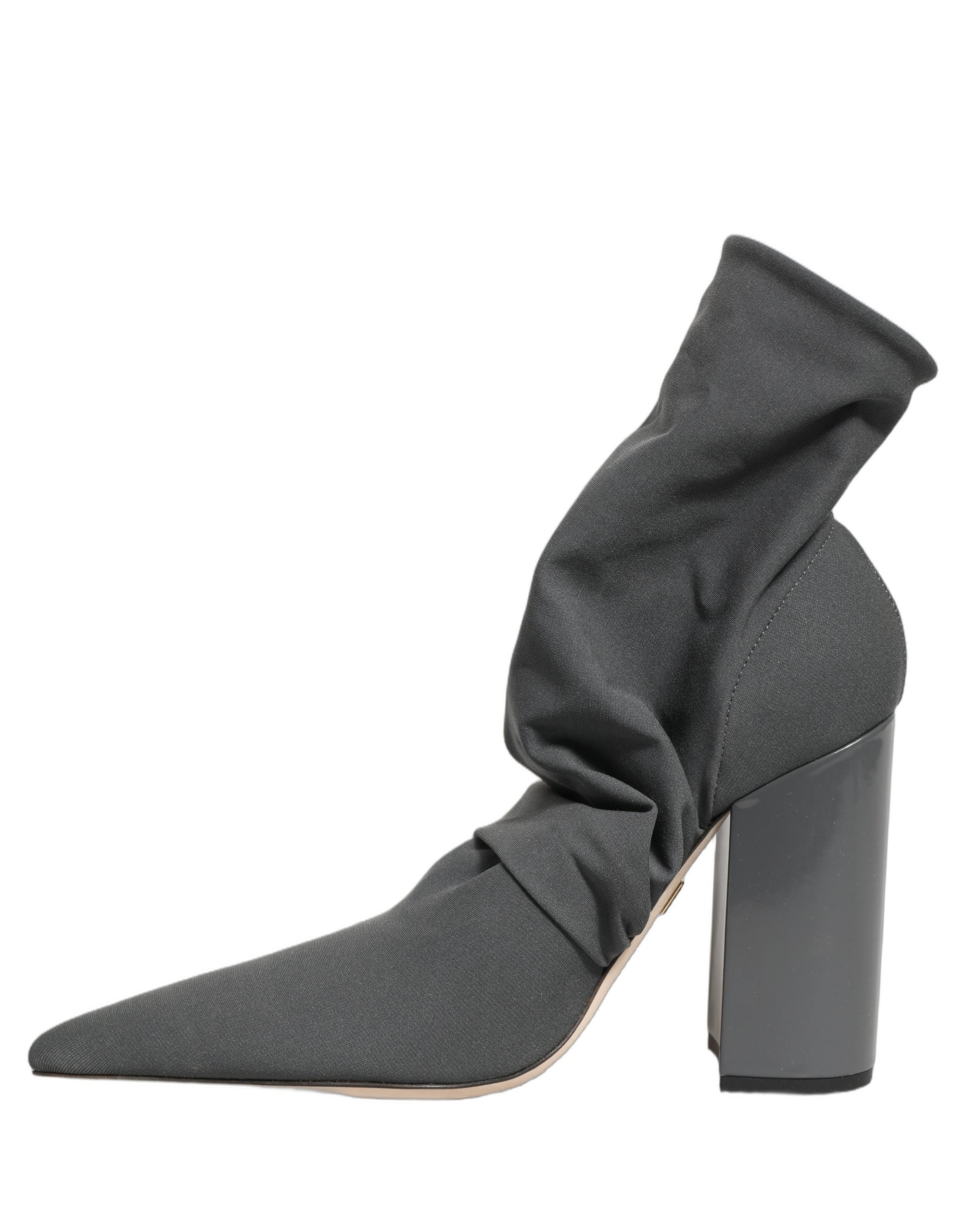 Dolce & Gabbana Graue Stretch-Socken-Stiefeletten