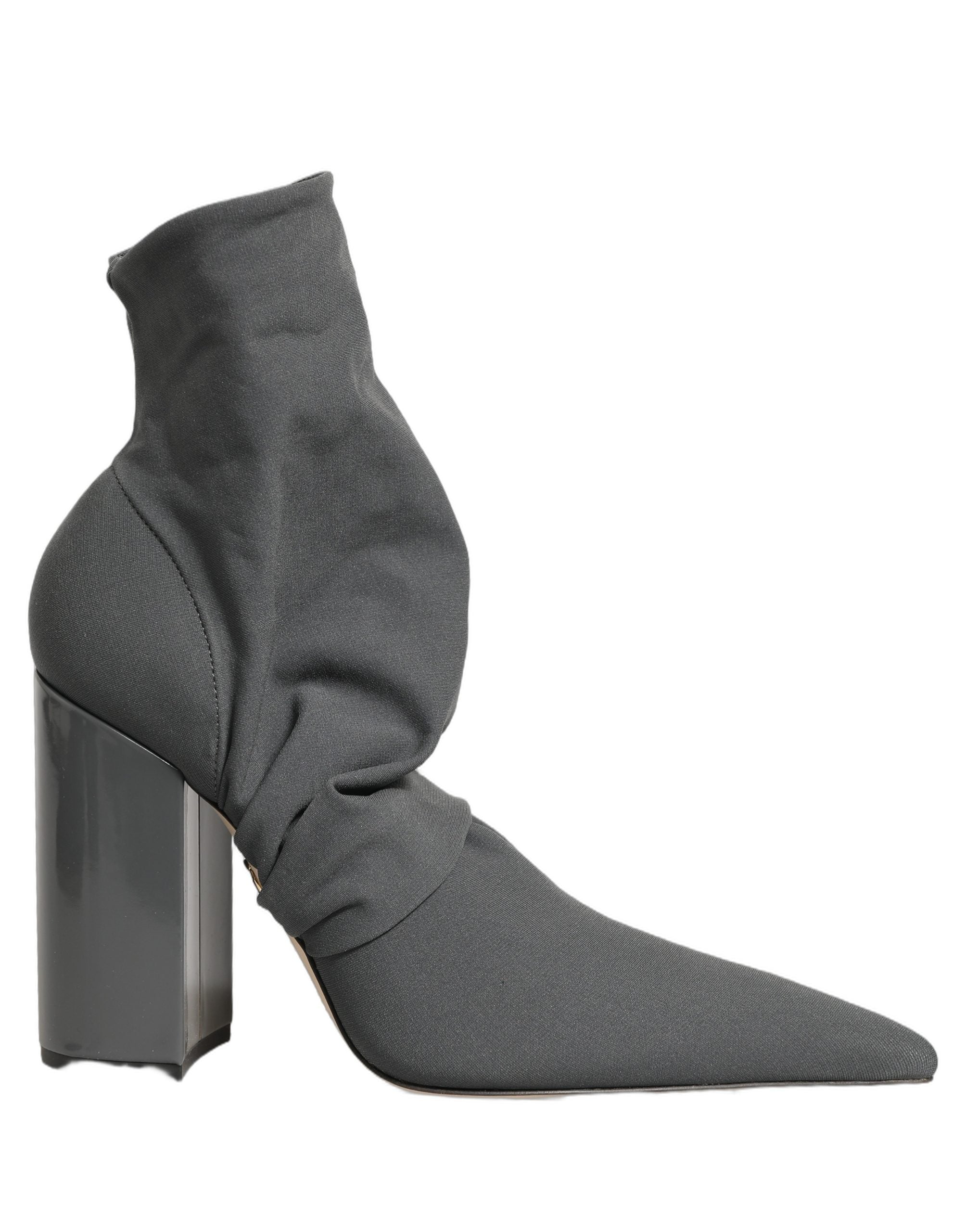 Dolce & Gabbana Graue Stretch-Socken-Stiefeletten