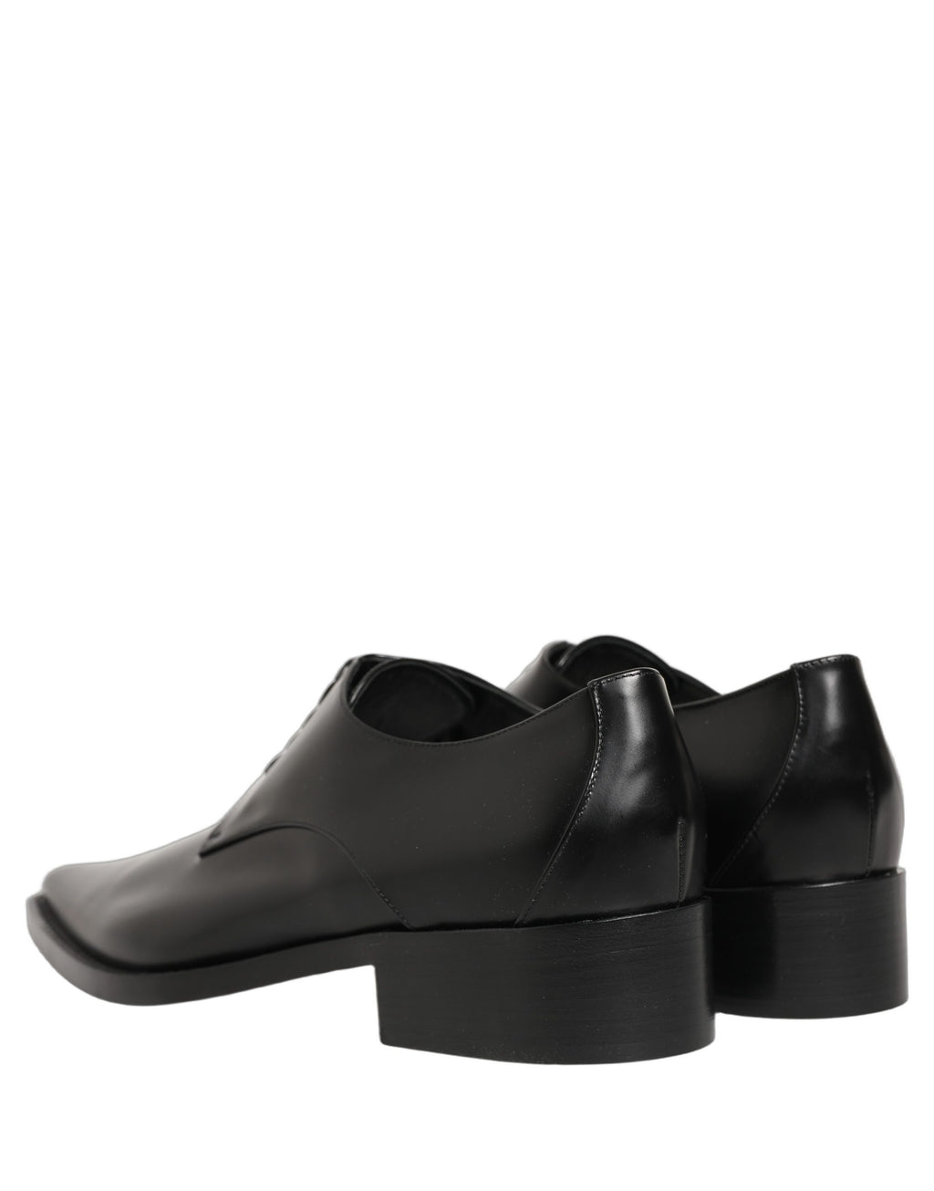 Dolce & Gabbana Schwarze Leder Schnür-Derby-Schuhe