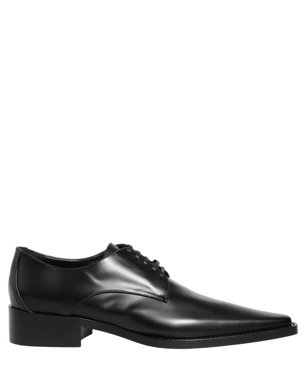 Dolce & Gabbana Schwarze Leder Schnür-Derby-Schuhe