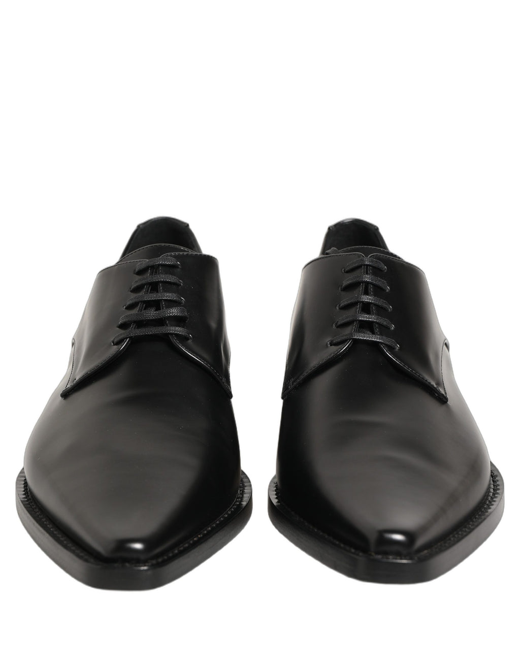 Dolce & Gabbana Schwarze Leder Schnür-Derby-Schuhe