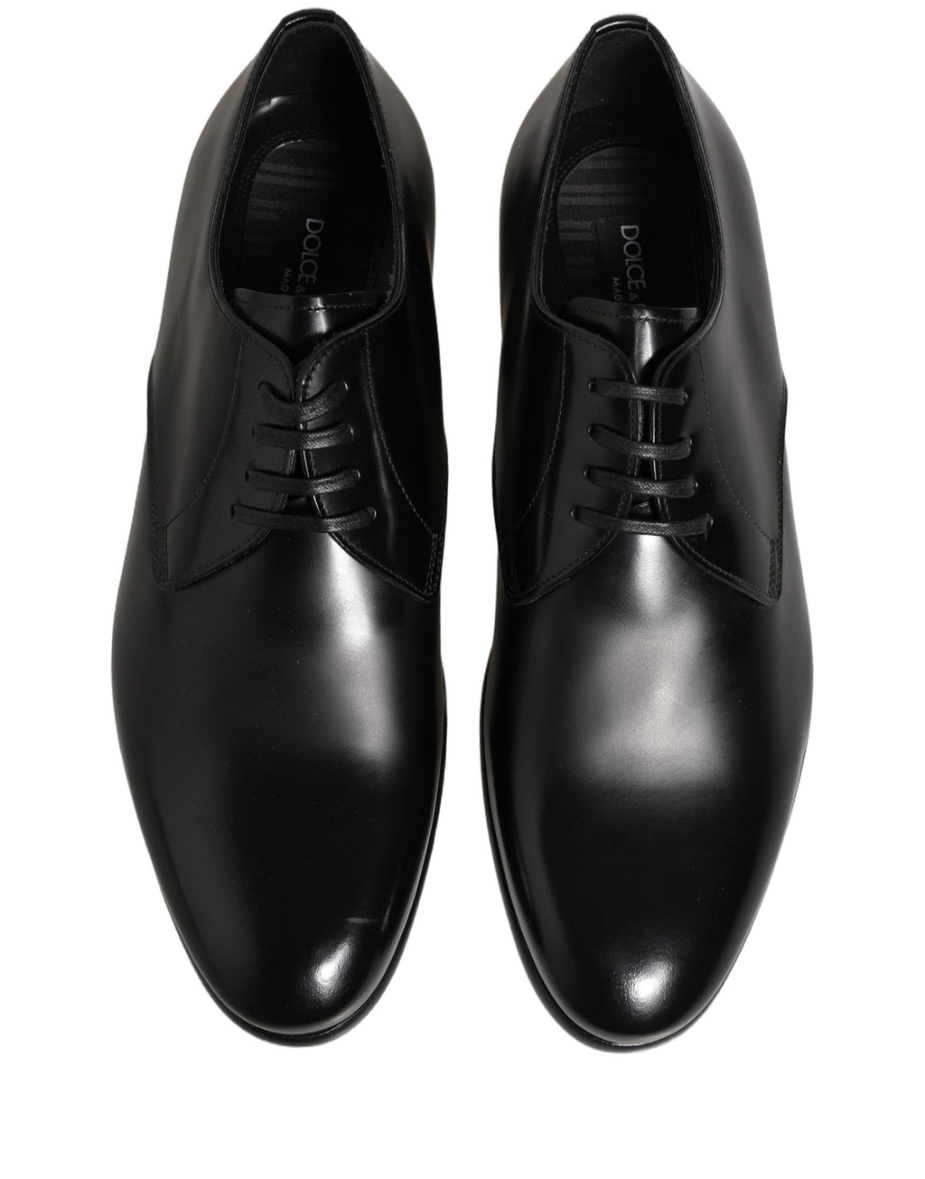 Dolce & Gabbana Schwarze Leder Schnür-Derby-Anzugschuhe