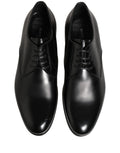 Dolce & Gabbana Schwarze Leder Schnür-Derby-Anzugschuhe