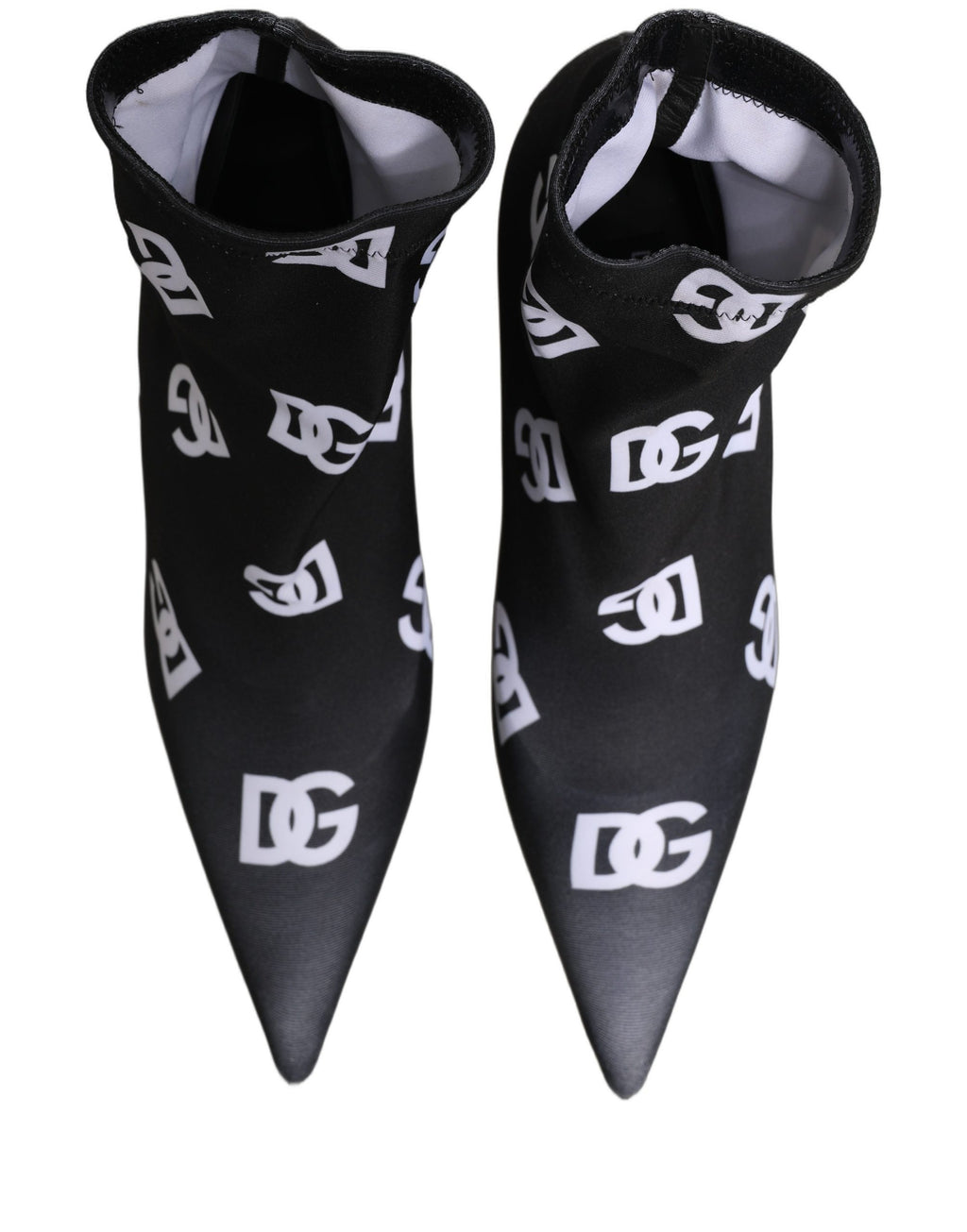 Dolce & Gabbana Schwarze Stretch-Stiefeletten mit Logo
