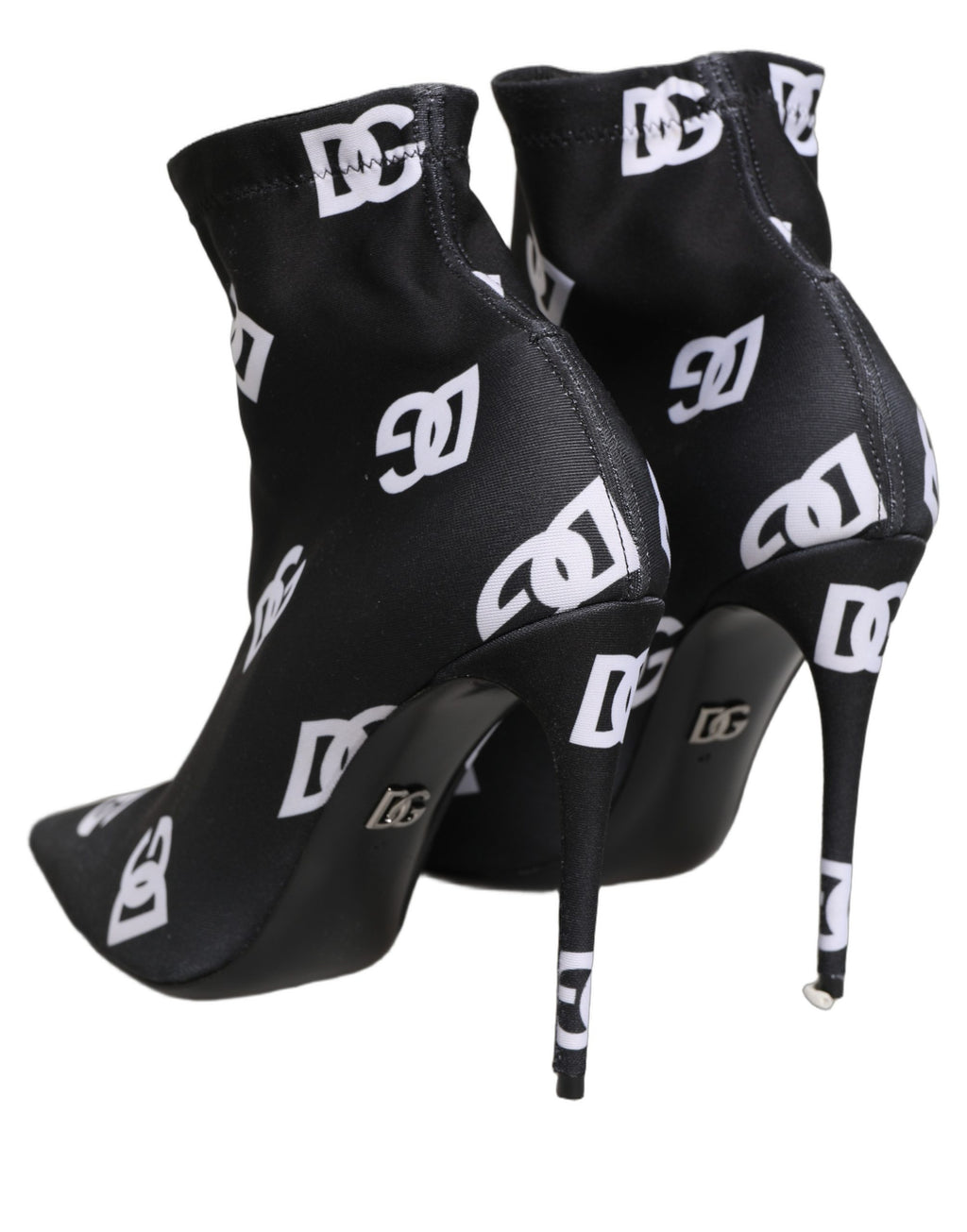 Dolce & Gabbana Schwarze Stretch-Stiefeletten mit Logo