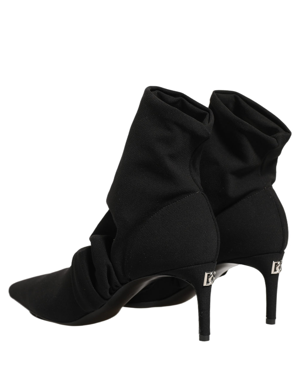 Dolce & Gabbana Schwarze Socken-Stiefel mit Absatz, Knöchelhoch