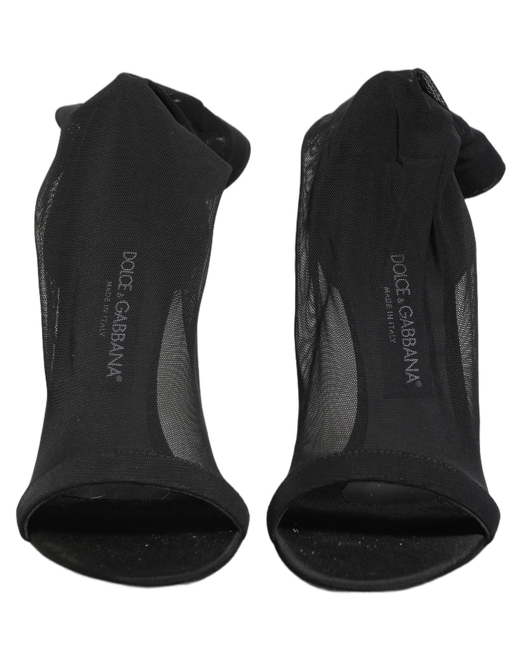 Dolce & Gabbana Schwarz Nylon Mesh Socke Stil Stiefel Schuhe