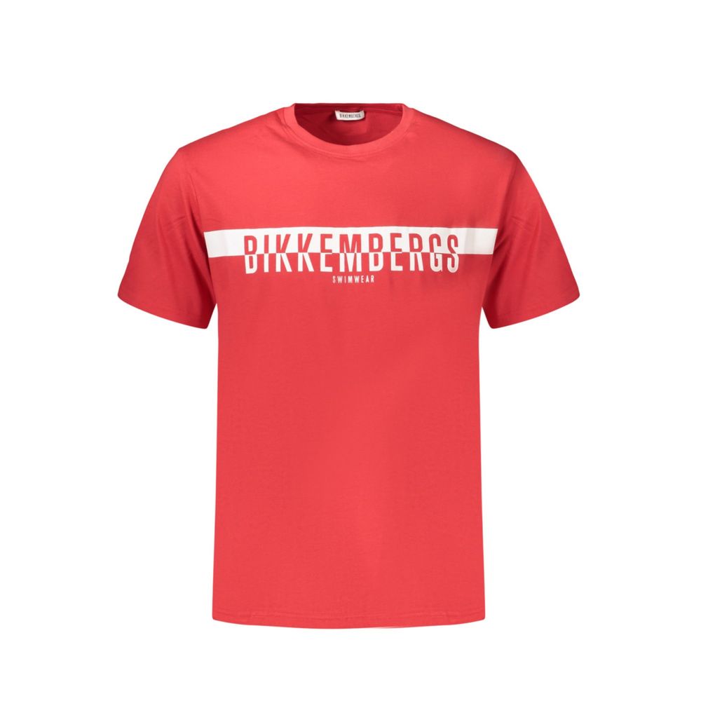 Bikkembergs Rosso Baumwoll-T-Shirt für Herren