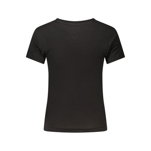 Tommy Hilfiger Schwarzes Baumwoll-T-Shirt für Damen