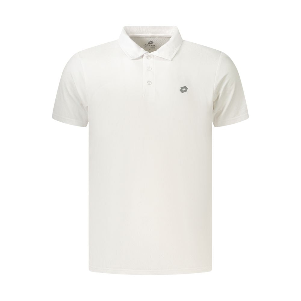 Lotto Weißes Poloshirt aus Polyester