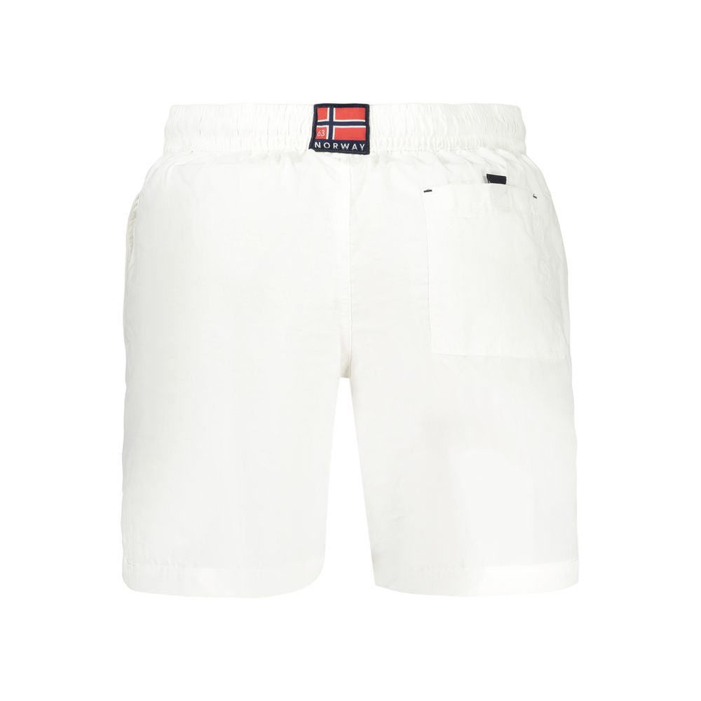 Norway 1963 Weiße Badeshorts aus Polyamid