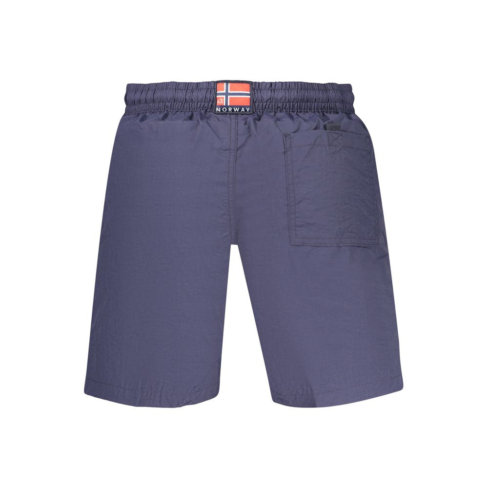 Norway 1963 Blaue Badeshorts aus Polyamid für Herren