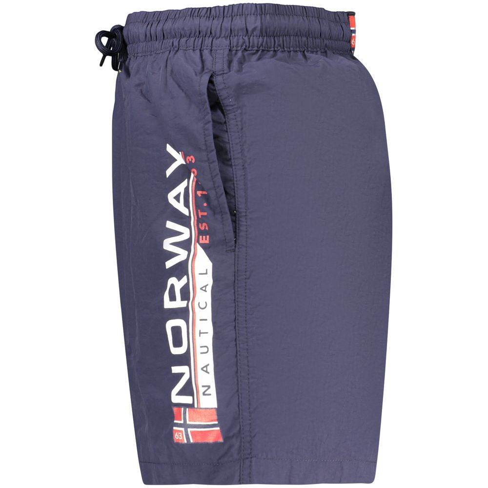 Norway 1963 Blaue Badeshorts aus Polyamid für Herren
