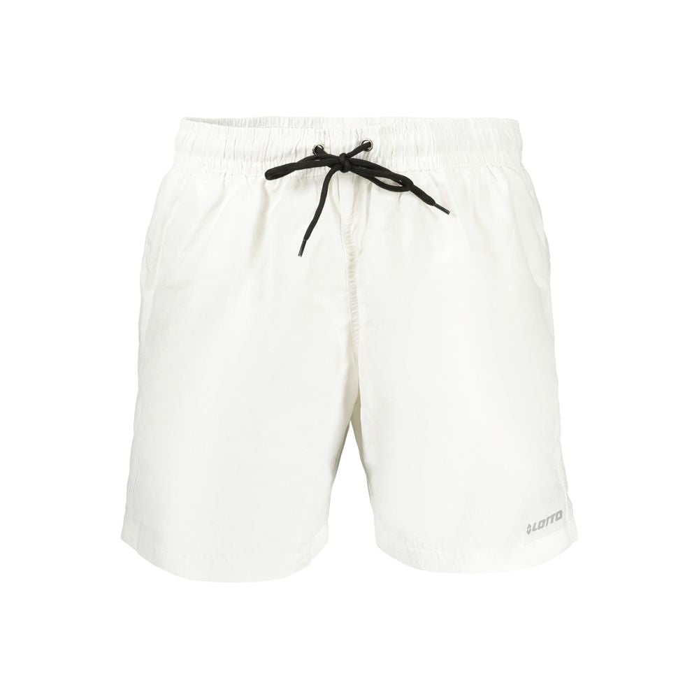 Lotto Weiße Herren-Badeshorts aus Polyamid