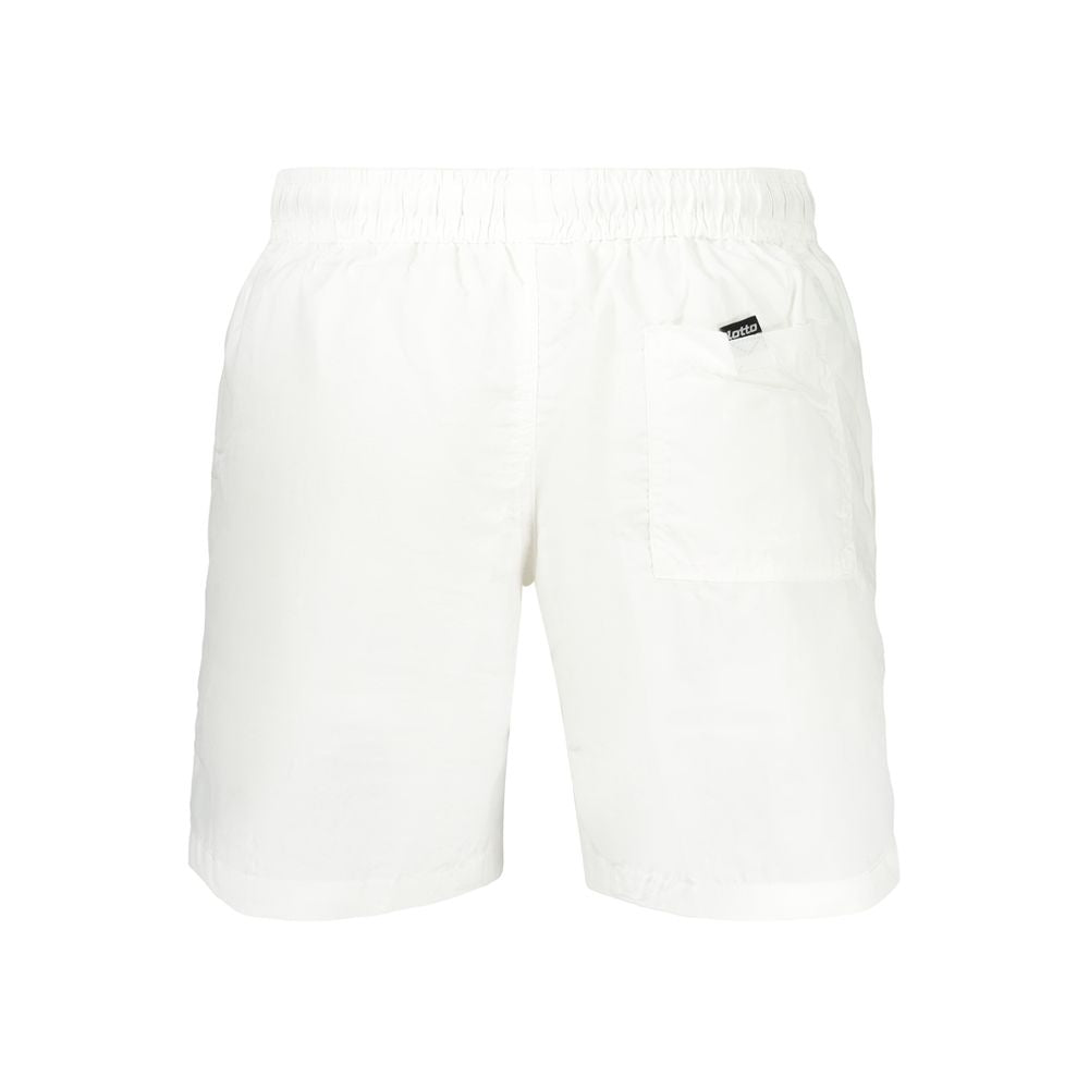 Lotto Weiße Herren-Badeshorts aus Polyamid
