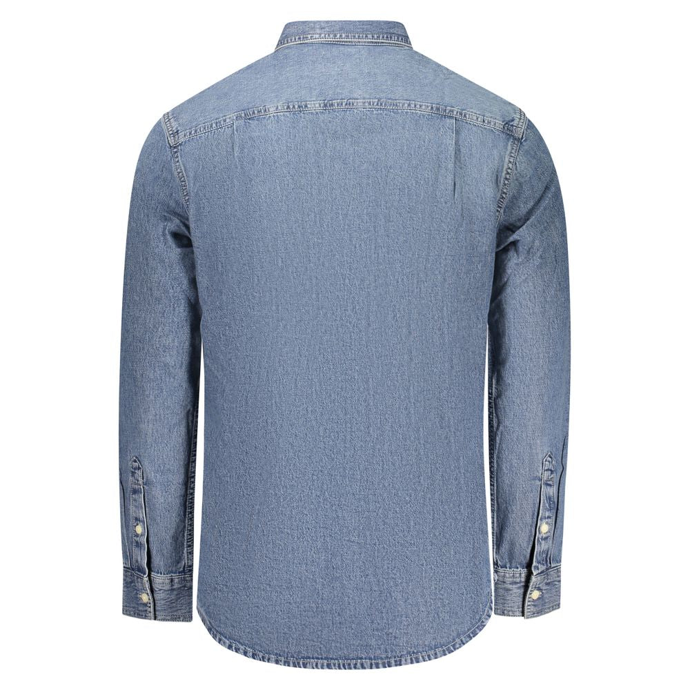Calvin Klein Herrenhemd aus blauer Baumwolle