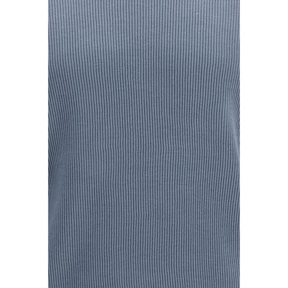 Brunello Cucinelli Blaues Baumwoll-Polohemd