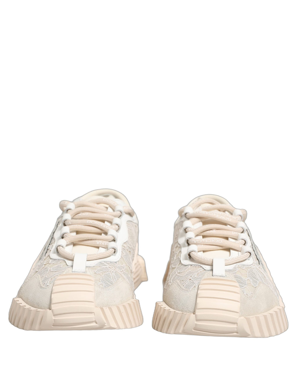 Dolce & Gabbana Weiß Spitze NS1 Low Top Sneaker Sportschuhe