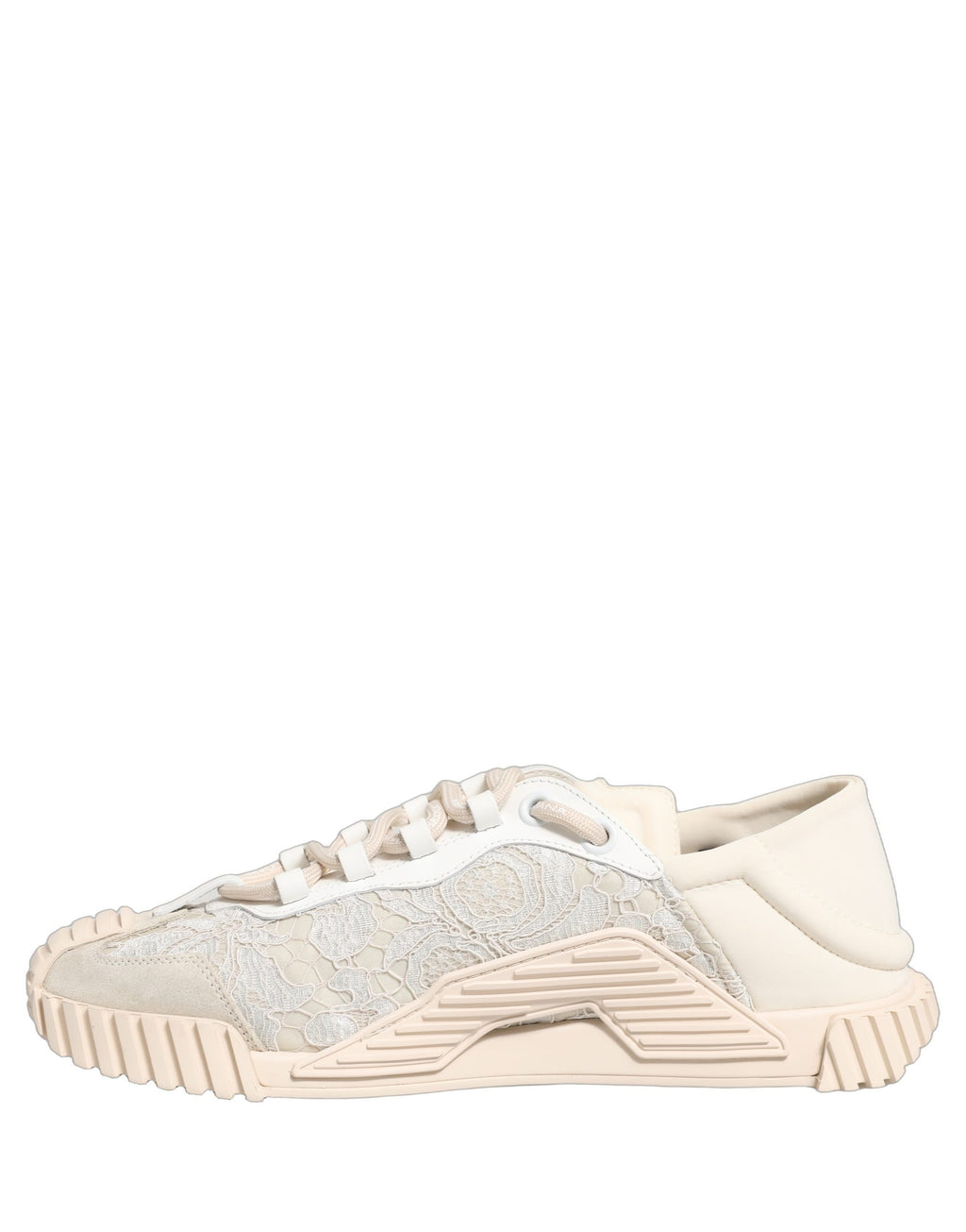 Dolce & Gabbana Weiß Spitze NS1 Low Top Sneaker Sportschuhe