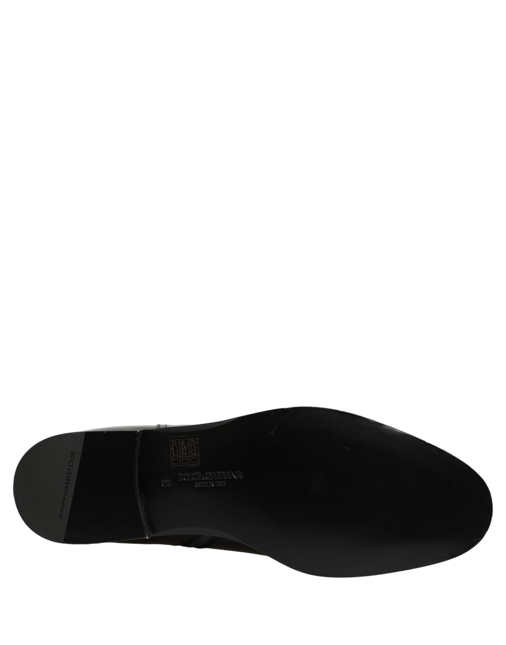 Dolce & Gabbana Schwarze Lederstiefel mit Logo-Schnalle, mittelhoher Schaft