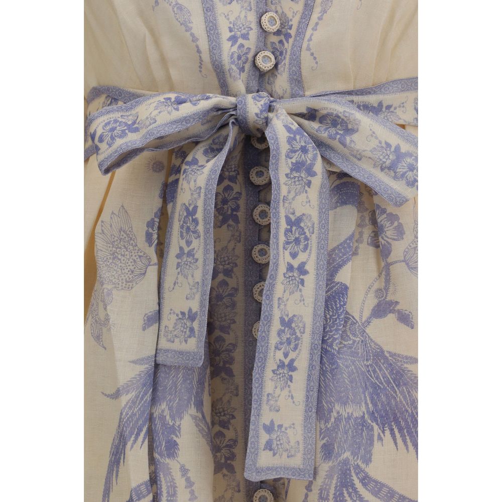 Zimmermann Mehrfarbiges Leinen-Freizeitkleid