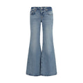 7FOR Blaue Baumwoll-Jeans mit ausgestelltem Bein