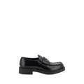 Prada Schwarze Bos Taurus Kalbsleder Plateau-Loafer