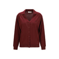 Miu Miu Bordeaux Woll Cardigan Oves Aries