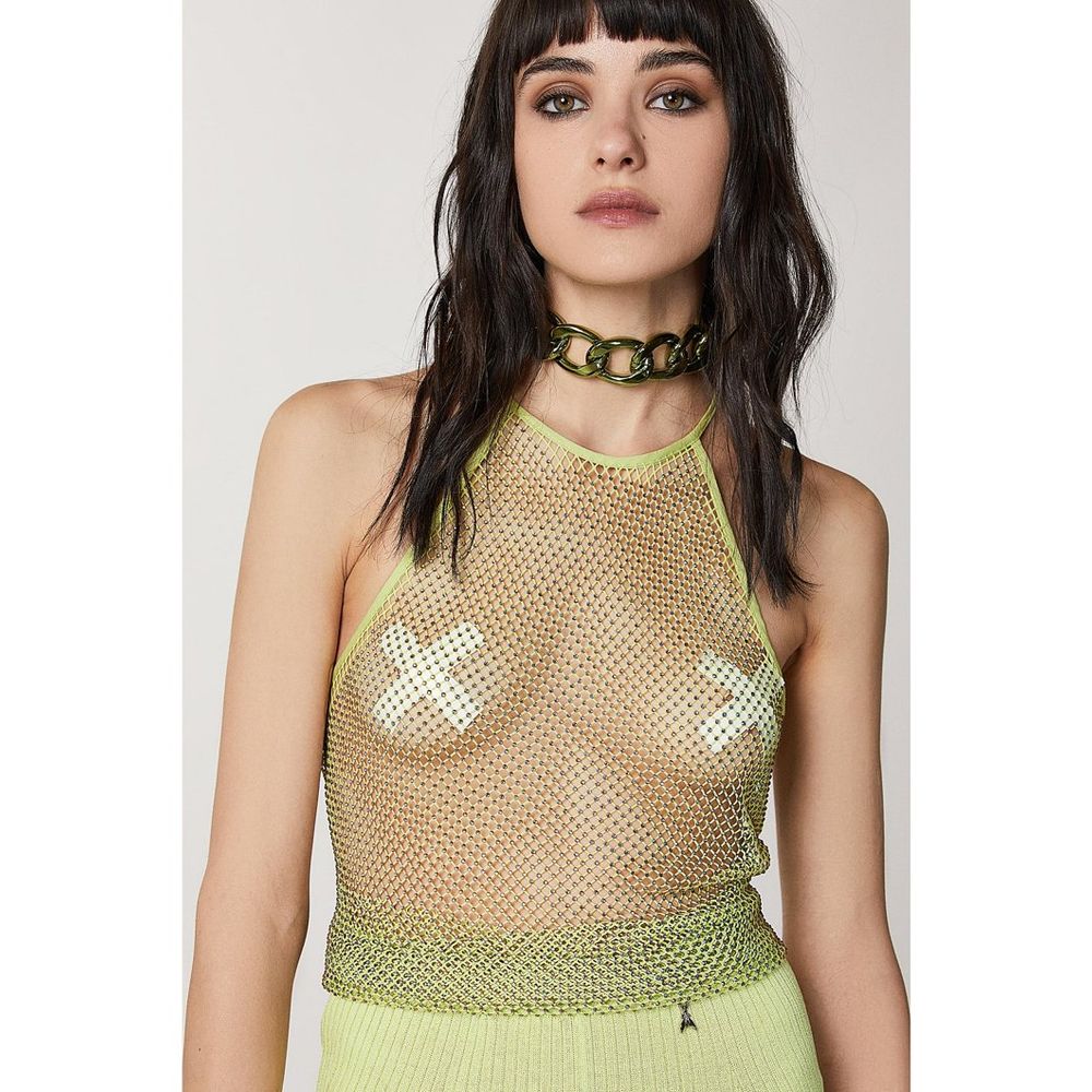 Patrizia Pepe Gelbe Polyester-Tanktops