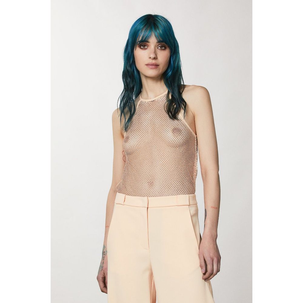 Patrizia Pepe Rosa Polyester-Trägershirts